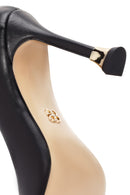 Kadın Siyah İnce Yüksek Topuklu Deri Stiletto | Derimod Kadın Siyah İnce Yüksek Topuklu Deri Stiletto | Derimod