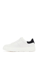 Male White Lace-Up Chunky Sneaker | Derimod Male White Lace-Up Chunky Sneaker | Derimod