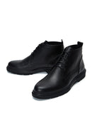 Men's Black Leather Classic Boots | Derimod Men's Black Leather Classic Boots | Derimod