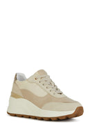 Geox Kadın Bej Spherica Ec11 Kalın Tabanlı Bağcıklı Deri Sneaker | Derimod Geox Kadın Bej Spherica Ec11 Kalın Tabanlı Bağcıklı Deri Sneaker | Derimod