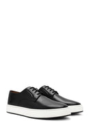 Erkek Siyah Bağcıklı Deri Sneaker | Derimod Erkek Siyah Bağcıklı Deri Sneaker | Derimod