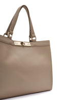 Kadın Bej Uzun Askılı Kol Çantası | Derimod Kadın Bej Uzun Askılı Kol Çantası | Derimod