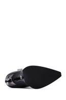 Women's Black Thin Heeled Leather Boots | Derimod Women's Black Thin Heeled Leather Boots | Derimod
