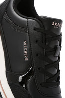 Skechers Women's Black Fine Shine Thick Soled Sneaker | Derimod Skechers Women's Black Fine Shine Thick Soled Sneaker | Derimod