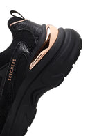 Skechers Women's Black Hazel - Faye Thick Soled Sneaker | Derimod Skechers Women's Black Hazel - Faye Thick Soled Sneaker | Derimod