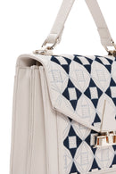 Women's Beige Printed Long Strap Shoulder Bag | Derimod Women's Beige Printed Long Strap Shoulder Bag | Derimod
