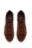 Male Brown Lace-Up Thick-Soled Leather Sneaker | Derimod Male Brown Lace-Up Thick-Soled Leather Sneaker | Derimod