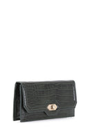 Croco Green Women's Leather Bag | Derimod Croco Green Women's Leather Bag | Derimod