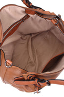 Women's Tan Synthetic Leather Shoulder Bag | Derimod Women's Tan Synthetic Leather Shoulder Bag | Derimod