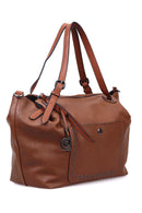 Women's Tan Synthetic Leather Shoulder Bag | Derimod Women's Tan Synthetic Leather Shoulder Bag | Derimod