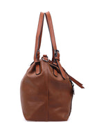 Women's Tan Synthetic Leather Shoulder Bag | Derimod Women's Tan Synthetic Leather Shoulder Bag | Derimod