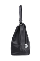 Kadın Siyah Suni Deri Omuz Çantası | Derimod Kadın Siyah Suni Deri Omuz Çantası | Derimod