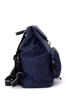 Kadın Lacivert Suni Deri Sırt Çantası | Derimod Kadın Lacivert Suni Deri Sırt Çantası | Derimod