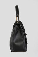 Women's Black Synthetic Leather Shoulder Bag | Derimod Women's Black Synthetic Leather Shoulder Bag | Derimod