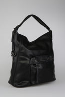 Women's Black Synthetic Leather Shoulder Bag | Derimod Women's Black Synthetic Leather Shoulder Bag | Derimod