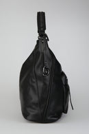 Women's Black Synthetic Leather Shoulder Bag | Derimod Women's Black Synthetic Leather Shoulder Bag | Derimod