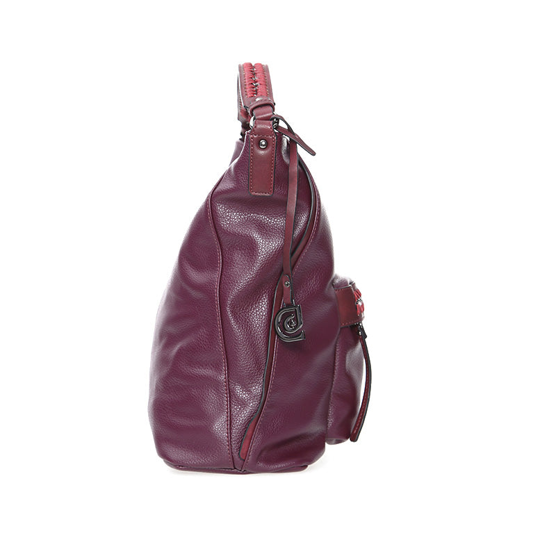 Kadın Bordo Suni Deri Omuz Çantası