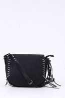 Women's Black Synthetic Leather Crossbody Bag | Derimod Women's Black Synthetic Leather Crossbody Bag | Derimod