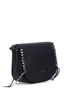 Women's Black Synthetic Leather Crossbody Bag | Derimod Women's Black Synthetic Leather Crossbody Bag | Derimod
