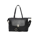 Women's Black Synthetic Leather Shoulder Bag | Derimod Women's Black Synthetic Leather Shoulder Bag | Derimod