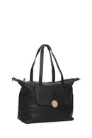 Women's Black Synthetic Leather Shoulder Bag | Derimod Women's Black Synthetic Leather Shoulder Bag | Derimod