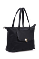 Women's Black Synthetic Leather Shoulder Bag | Derimod Women's Black Synthetic Leather Shoulder Bag | Derimod