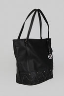 Kadın Siyah Suni Deri Omuz Çantası | Derimod Kadın Siyah Suni Deri Omuz Çantası | Derimod