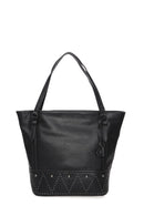 Kadın Siyah Suni Deri Omuz Çantası | Derimod Kadın Siyah Suni Deri Omuz Çantası | Derimod