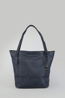 Kadın Lacivert Suni Deri Omuz Çantası | Derimod Kadın Lacivert Suni Deri Omuz Çantası | Derimod