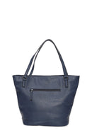 Kadın Lacivert Suni Deri Omuz Çantası | Derimod Kadın Lacivert Suni Deri Omuz Çantası | Derimod