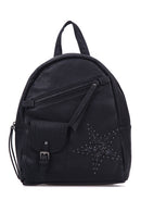 Kadın Siyah Suni Deri Sırt Çantası | Derimod Kadın Siyah Suni Deri Sırt Çantası | Derimod