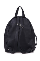 Kadın Siyah Suni Deri Sırt Çantası | Derimod Kadın Siyah Suni Deri Sırt Çantası | Derimod