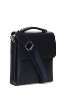 Men's Navy Blue Leather Bag | Derimod Men's Navy Blue Leather Bag | Derimod