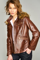 Gınella Kadın Deri Ceket | Derimod Gınella Kadın Deri Ceket | Derimod