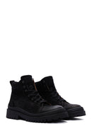 Men's Black Nubuck Leather Boots | Derimod Men's Black Nubuck Leather Boots | Derimod