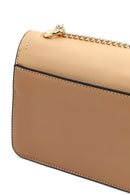 Women's Beige Long Chain Strap Classic Shoulder Bag | Derimod Women's Beige Long Chain Strap Classic Shoulder Bag | Derimod