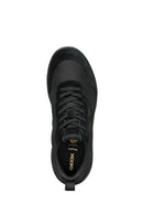 Geox Men's Black U Xtors D -Mesh + Suede Lace-Up Leather Sneakers | Derimod Geox Men's Black U Xtors D -Mesh + Suede Lace-Up Leather Sneakers | Derimod