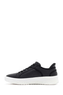 Skechers Men's Black Court Break Lace-Up Chunky Sole Leather Sneakers | Derimod Skechers Men's Black Court Break Lace-Up Chunky Sole Leather Sneakers | Derimod
