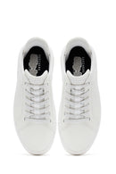 Skechers Men's White Court Break Lace-Up Chunky Sole Leather Sneakers | Derimod Skechers Men's White Court Break Lace-Up Chunky Sole Leather Sneakers | Derimod