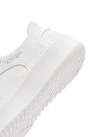 Skechers Men's White Court Break Lace-Up Chunky Sole Leather Sneakers | Derimod Skechers Men's White Court Break Lace-Up Chunky Sole Leather Sneakers | Derimod