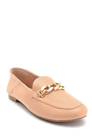Kadın Zincir Detaylı Deri Loafer | Derimod Kadın Zincir Detaylı Deri Loafer | Derimod