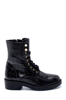 Women's Crocodile Patterned Boots | Derimod Women's Crocodile Patterned Boots | Derimod