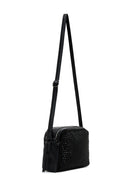 Women's Black Long Strap Stone Cross Bag | Derimod Women's Black Long Strap Stone Cross Bag | Derimod