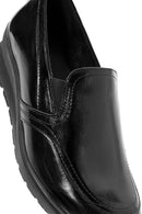 Kadın Siyah Dolgu Topuklu Rugan Deri Comfort Loafer | Derimod Kadın Siyah Dolgu Topuklu Rugan Deri Comfort Loafer | Derimod