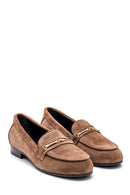 Kadın Deri Tokalı Süet Loafer | Derimod Kadın Deri Tokalı Süet Loafer | Derimod