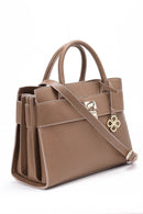 Women's Mink Faux Leather Handbag | Derimod Women's Mink Faux Leather Handbag | Derimod