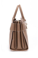 Women's Mink Faux Leather Handbag | Derimod Women's Mink Faux Leather Handbag | Derimod