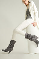 Women's Suede Loose Boots | Derimod Women's Suede Loose Boots | Derimod