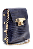 Kadın Lacivert Suni Deri Çapraz Çanta | Derimod Kadın Lacivert Suni Deri Çapraz Çanta | Derimod