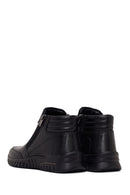 Woman Black Zip Closure Leather Comfort Boots | Derimod Woman Black Zip Closure Leather Comfort Boots | Derimod